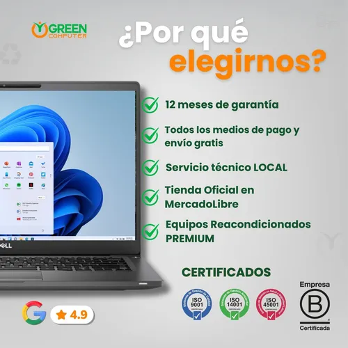 Notebooks Dell Latitude 7390 Core I7 (8va) 8gb 240gb (Reacondicionado)
