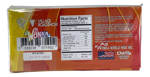Barra De Chocolate Wonka Sabor Puffed Rice