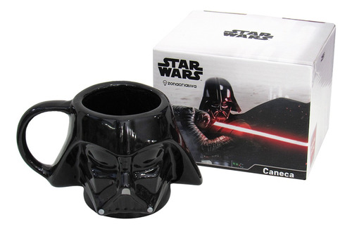 Caneca Porcelana Formato 3d Darth Vader - Star Wars Oficial