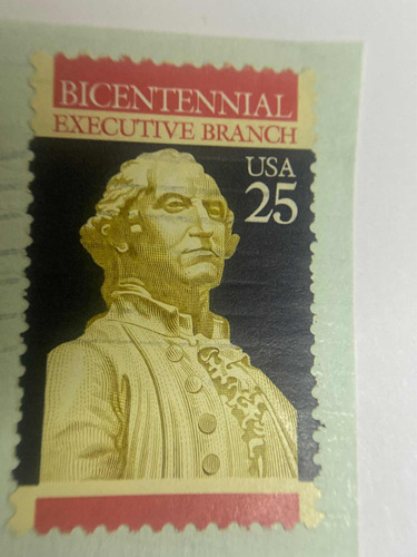 Sello Postal Usa 2 Centenario Constitución 1989