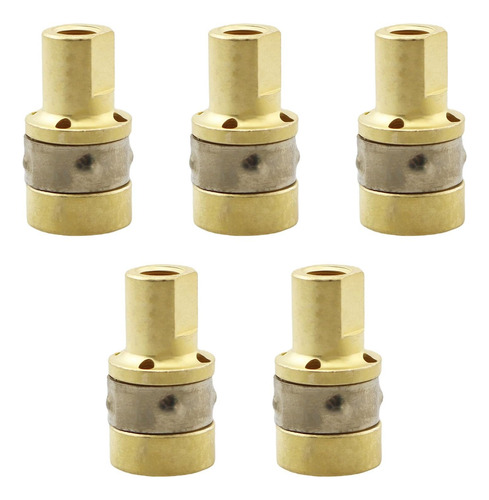5pcs Brass Conductive Nozzle Seat Nozzle Protective Sleeve (