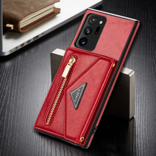 A Funda De Teléfono Con Cremallera Y Cordón For Samsung