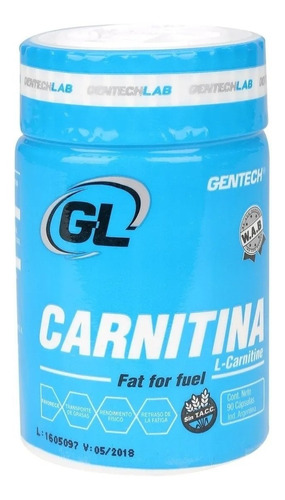 Gentech L Carnitina 90 Cápsulas Supl Dietario - Bafarma