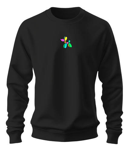 Sudadera Sweater Bordada Figura De Globo De Un Perro Cool