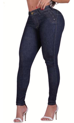 Imagem 1 de 2 de Calça Jeans Feminina Com Bojo Modela Bumbum Estilo Oxtreet