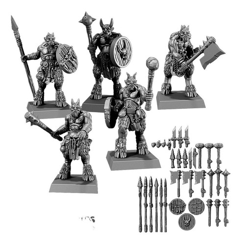 Monstrous Encounters Hombres Cabra Frostgrave Resina Rol 