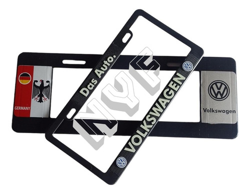 Juego Portaplacas Tipo Europeo Volkswagen Jetta.