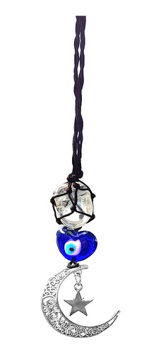 Blue Evil Eye Crystal Car Rear View Mirror Hanging Accessori