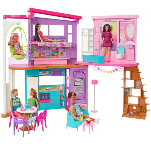 Barbie, Casa De Muñecas De Vacaciones Más De 30 Accesorios