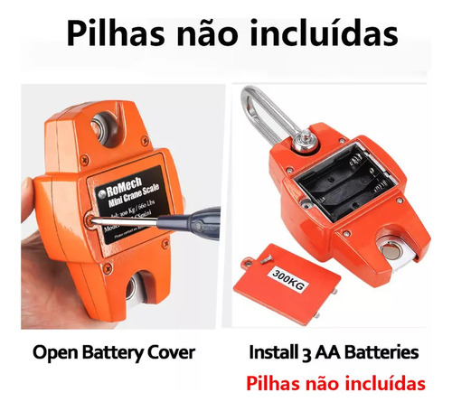 Báscula Digital Colgante Con Gancho, Batería Lcd De 500 Kg