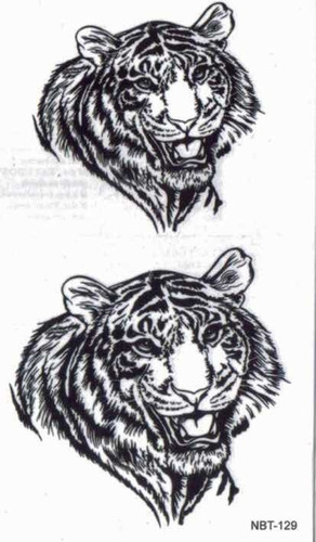 Tatuajes Temporales Super Realistas Modelo Tigre
