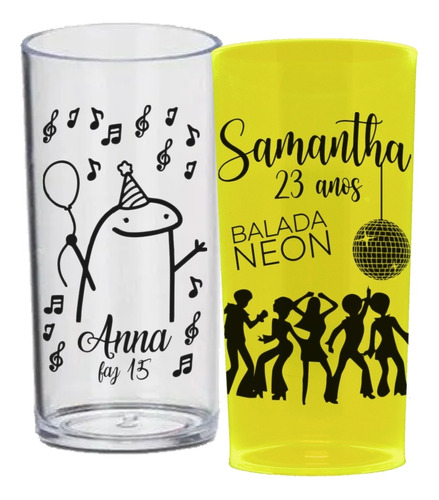 70 Copos Long Drink 320ml Personalizados