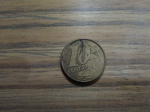 Antigua Moneda De Brasil Año 2003 De 10 Centavos