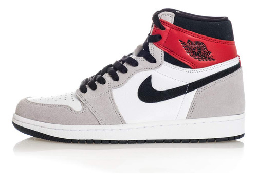 Air Jordan 1 Retro Alto Og Blanco Negro-luz Humo Gris-v 8