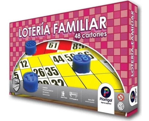 Juego De Mesa Lotería Familiar Plastigal Original 