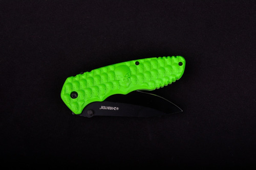 Imagen 3 de 9 de Cuchillo Navaja Green Skull Zombie Hunter Walking Dead