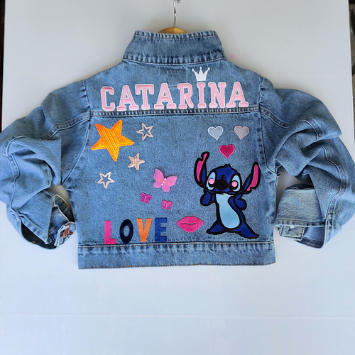 Jaqueta Jeans Infantil Menina Personalizada Com O Nome