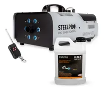 Comprar Maquina De Humo Dmx 1200w Led Rgb + Liquido Humo 1l Steelpro