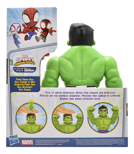 Marvel Spidey Hulk Aplastante Figura Con Expresion Hasbro