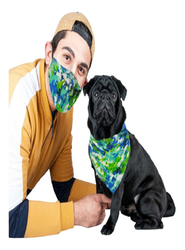 Bandana + Tapaboca Conjunto- Mascota + Humano- Paseo Empatia