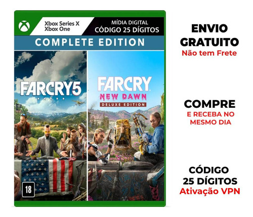 Far Cry 5 + Far Cry New Dawn Deluxe Ed. | Xbox - 25 Dígitos