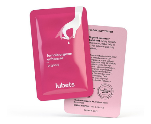 Lubricante Intimo Lubets® Potenciador Femenino (10 Unid.)