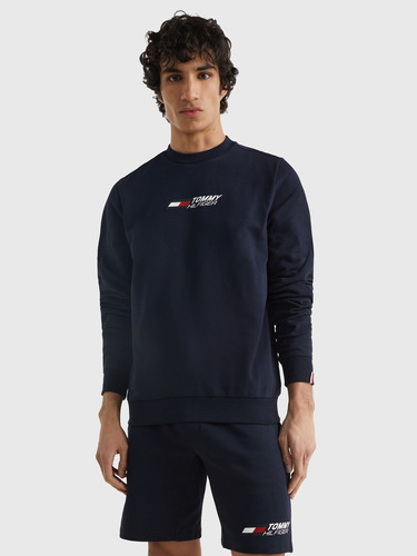 Polerón Sport Essential C-neck Hombre Tommy Hilfiger Azul