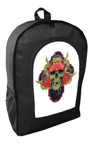 Mochila Negra Calavera Mexicana Adulto / Escolar D2