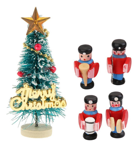 Casa De 1:12 Árbol De Navidad 4 Piezas Banda