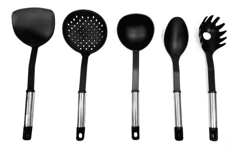 Imagen 2 de 4 de Utensilios Cocina Teflon Cucharon Espatula Set 5 Sheshu Home