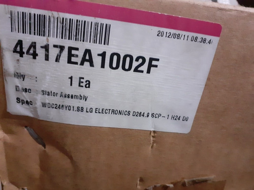 Imagen 4 de 4 de Motor Stator Lav-sec LG Trom12 K.mod Wd-12590rd 4417ea1002f