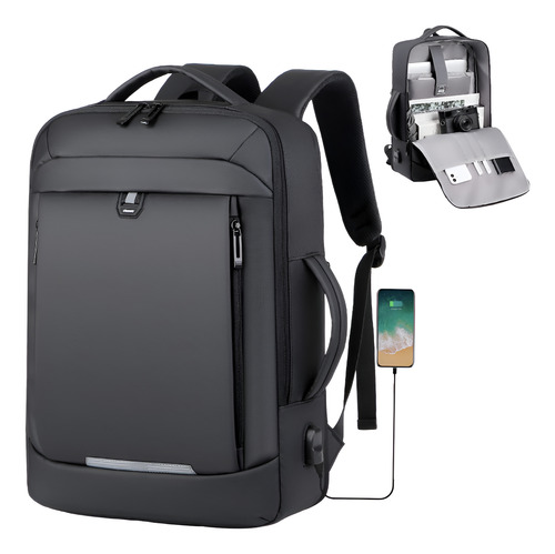 Mochila Laptop Impermeable Extensible 15.6in Con Carga Usb Antirrobo Mochilas Para Computadora Negocios Viaje Escolar Al Aire Libre Mochila