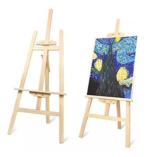 Atril Pintura Lienzos Caballete Atril Madera Ajustable 90cm