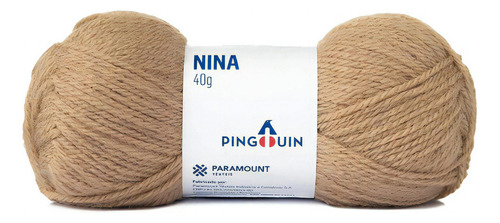 Lã Nina Pingouin 40g - Kit (pacote) Com 5 Novelos  Cor 0701 - Ninive