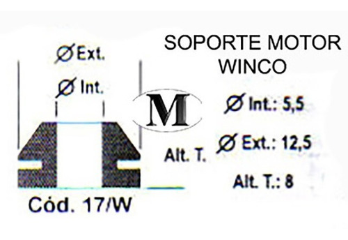 Imagen 2 de 5 de Soporte De Goma Para Motor Giradiscos Winco Lote 6 Unidades