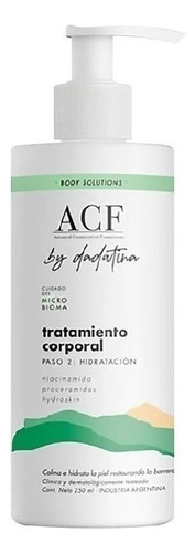 Tratamiento Corporal Hidratacion Paso 2 Acf By Dadatina