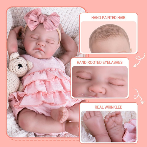 Bebes Reborns Hermosa Muñeca Realista Aori 50 Cm Suave