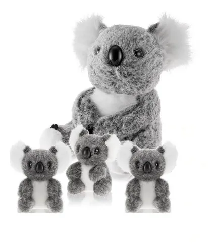 Kit 4 Soft Premium Koala Plush Plush Plush Presente Para Be