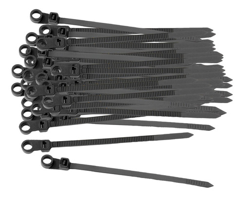 // 100 Piezas De Bridas De Nailon Para Cables, Orificios De
