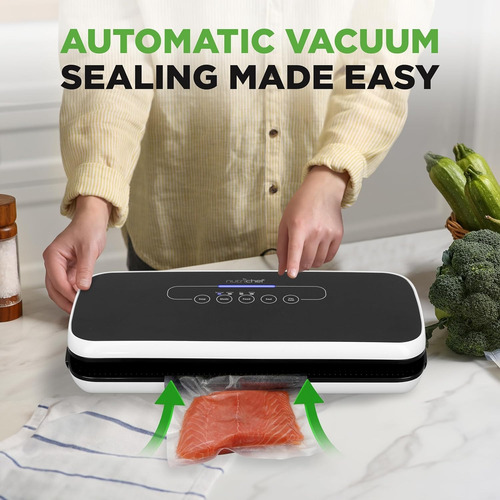 Máquina Selladora Al Vacío Nutrichef, Incluye Bolsas Negro