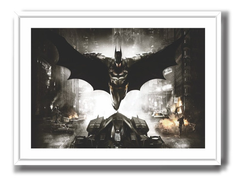 Imagem 5 de 5 de Quadro Batman 50x30 Cm C/ Moldura E Vidro Lançamento
