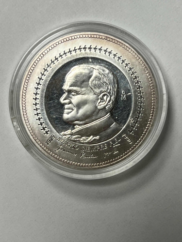 Moneda Conmemorativa 1971-1990 Onza De Plata Juan Pablo Ii
