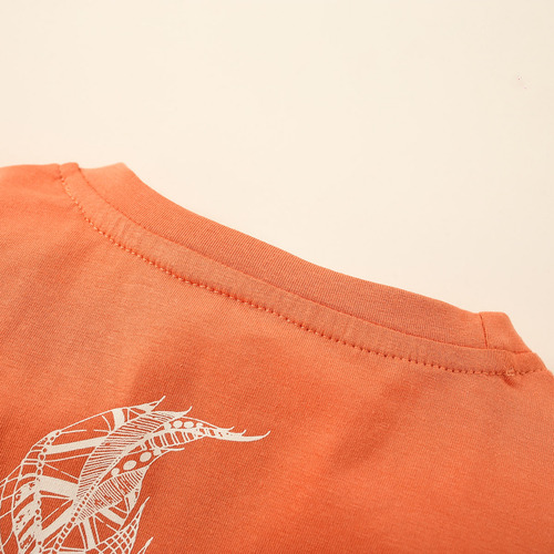 Conjunto De Verano Para Bebé Con Estampado De Águila Y Pluma