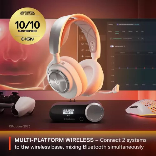 Headset Steelseries Arctis Nova Pro Wireless Pc/ps5/ps4 Cor Branco