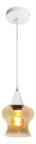 Lustre Pendente Taschibra Aisha Liso Conhaque Branco