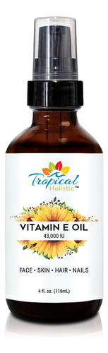 Aceite Orgánico Puro De Vitamina E De 4 Fl Oz 43,000 Ui, 1