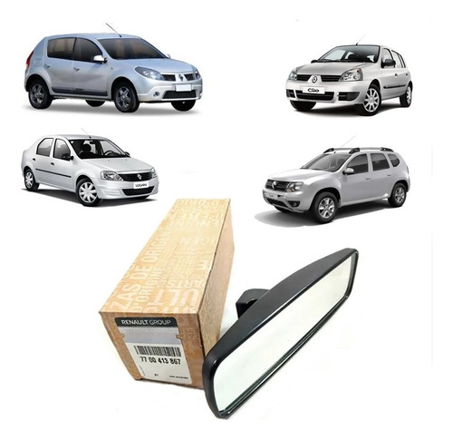 Espelho Retrovisor Interno Duster Logan Clio E Sandero