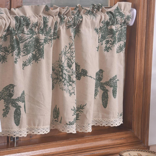 Cortina Cortina Decorativa Bolsillo De Varilla 54 X Pájaro