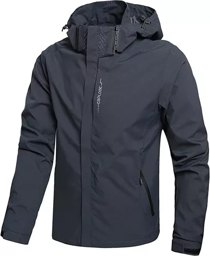 Chaqueta Impermeable Con Capucha Importada Para Hombre