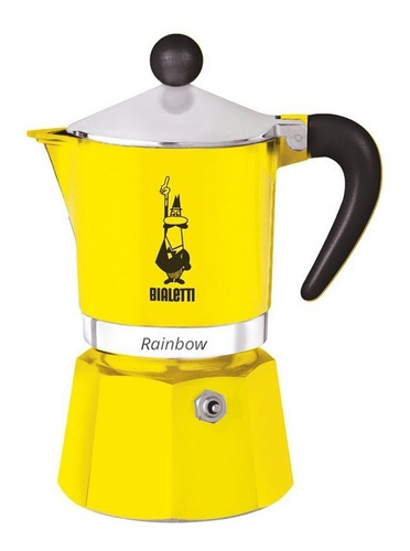 Cafetera Italiana Bialetti Rainbow Amarilla 1 Taza 60ml Color Amarillo